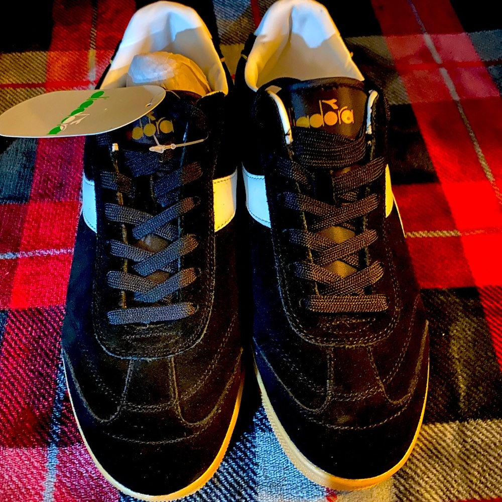 Diadora Black Suede Indoor Soccer Shoes Mens US9